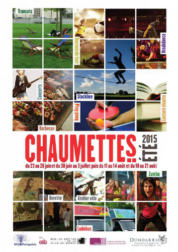 Affiche Chaumettes 2015 activités estivales variées