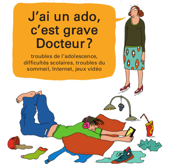 Adolescent allongé, mère inquiète, désordre domestique