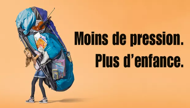 Moins de pression plus d'enfance