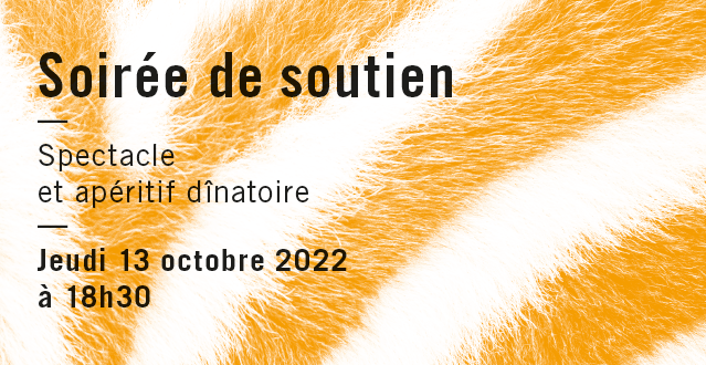 Affiche soirée de soutien motif tigre orange