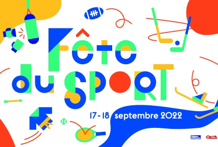 Affiche colorée Fête du Sport septembre 2022