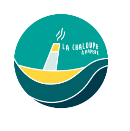 Logo circulaire La Chaloupe Vapeur stylisé
