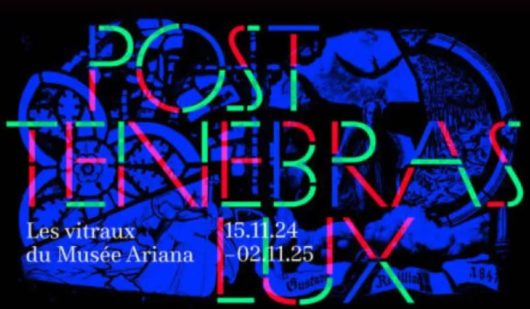 Affiche exposition vitraux Musée Ariana dates 2024-2025