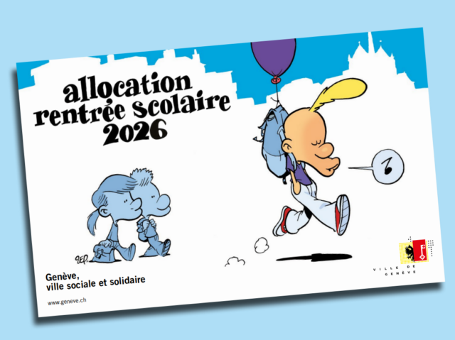 Affiche allocation rentrée scolaire 2026 de Genève