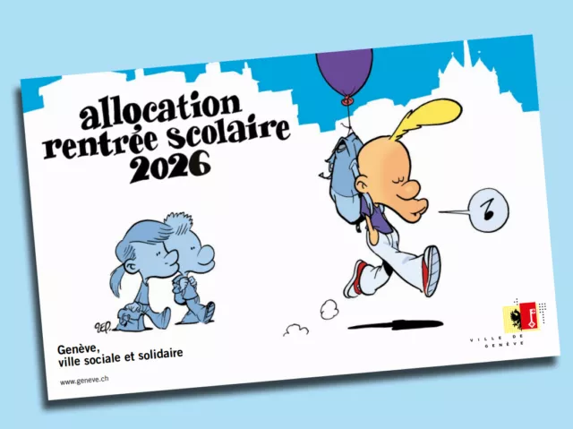 Affiche allocation rentrée scolaire 2026 de Genève