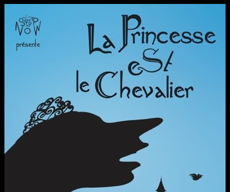 Affiche bleue « La Princesse et le Chevalier »